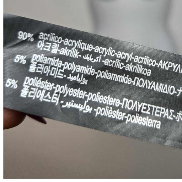 Zara Black Oversized Chunky Knit Fringe Crewneck Pullover Pompom Sweater Size S - Picture 5 of 5